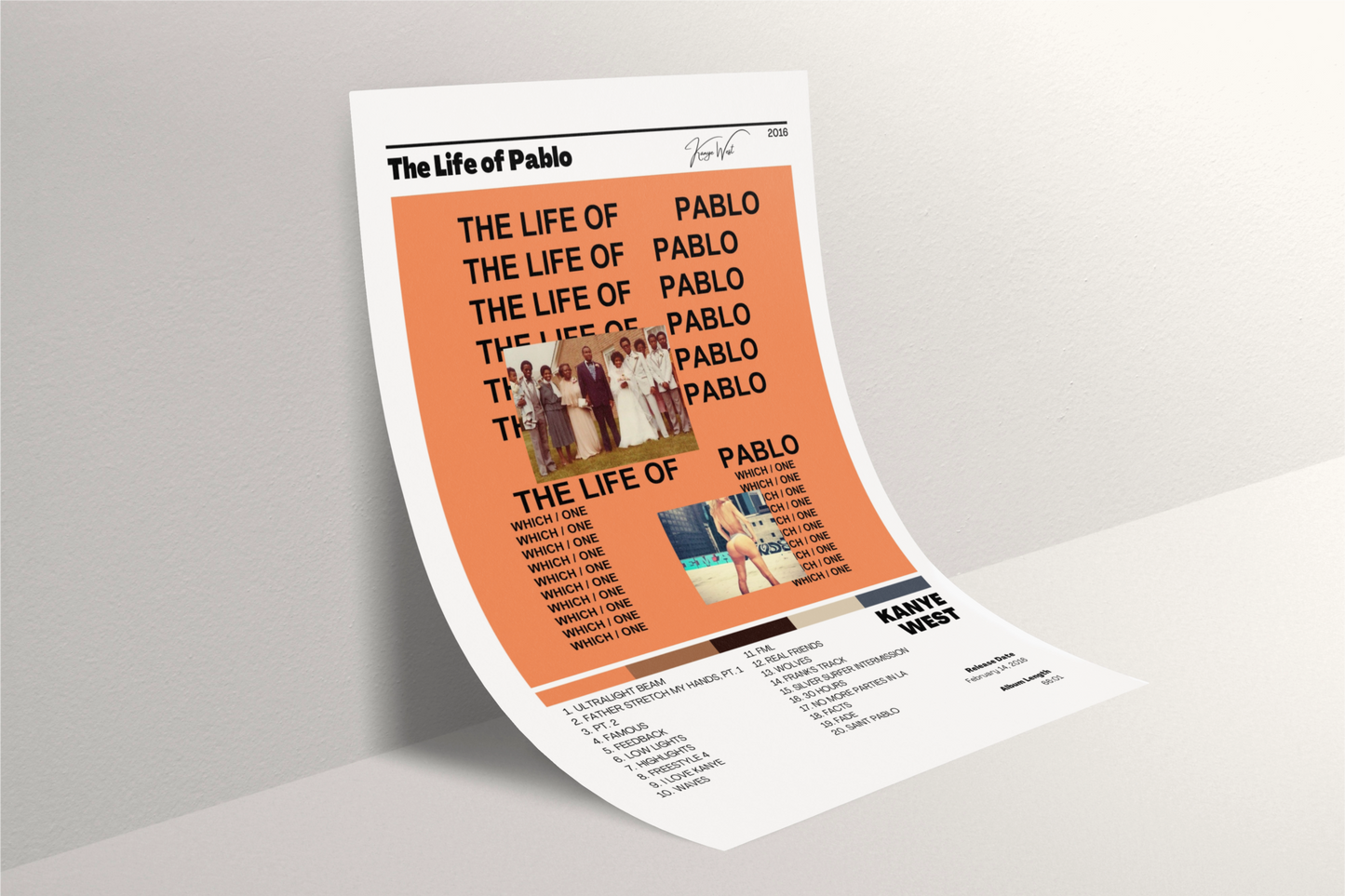 Kanye West - The Life of Pablo Album Cover Art