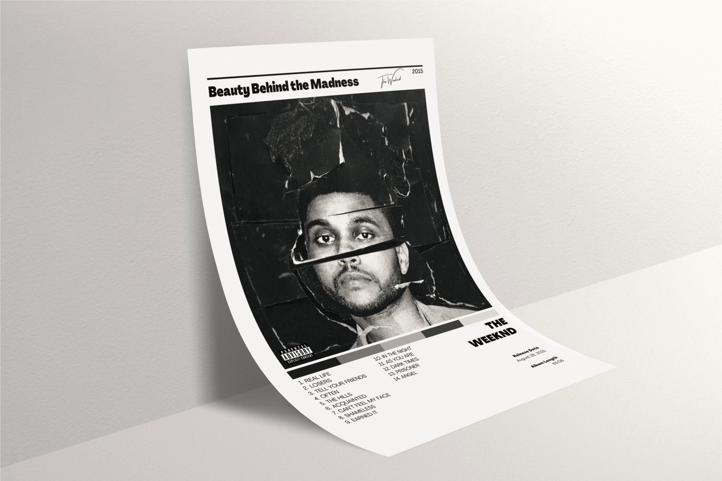 The Weeknd - Beauty Behind the Madness Album Cover Art