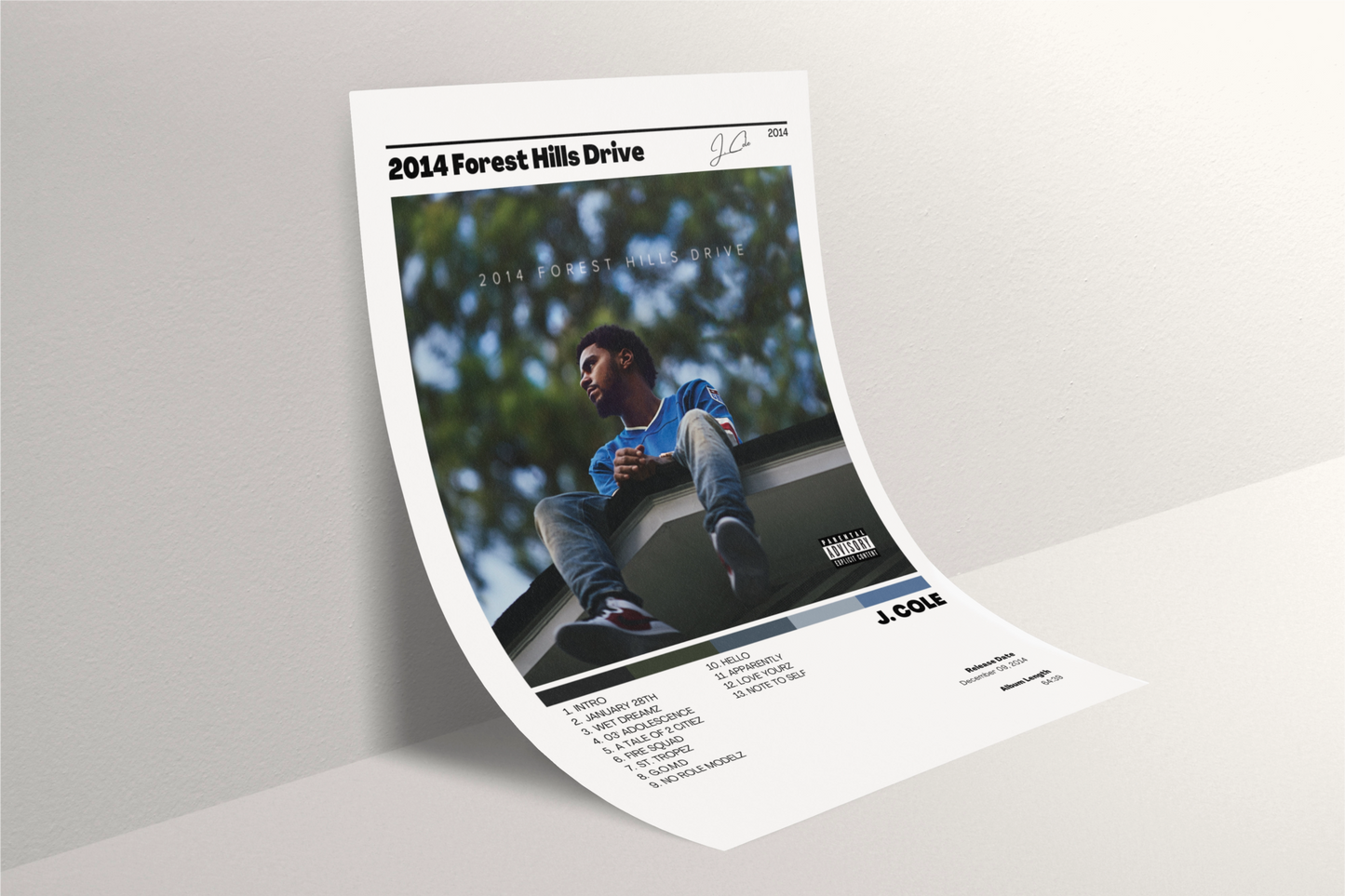 J. Cole - 2014 Forest Hills Drive Album Cover Art