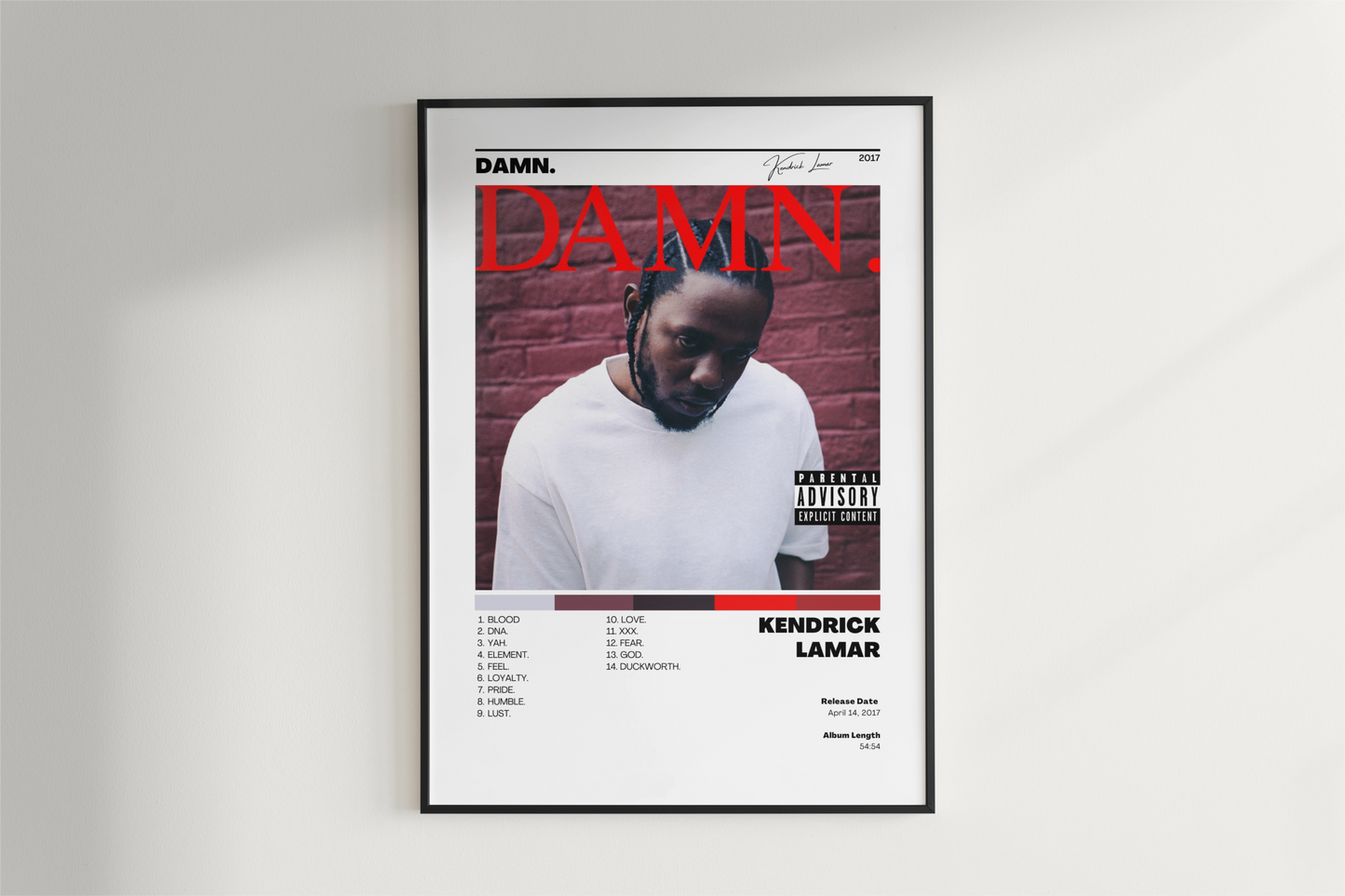 Kendrick Lamar - Damn. Album Cover Art