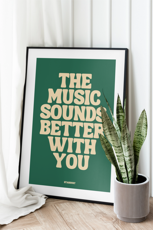 Stardust - The Music Sounds Better With You - Text Art