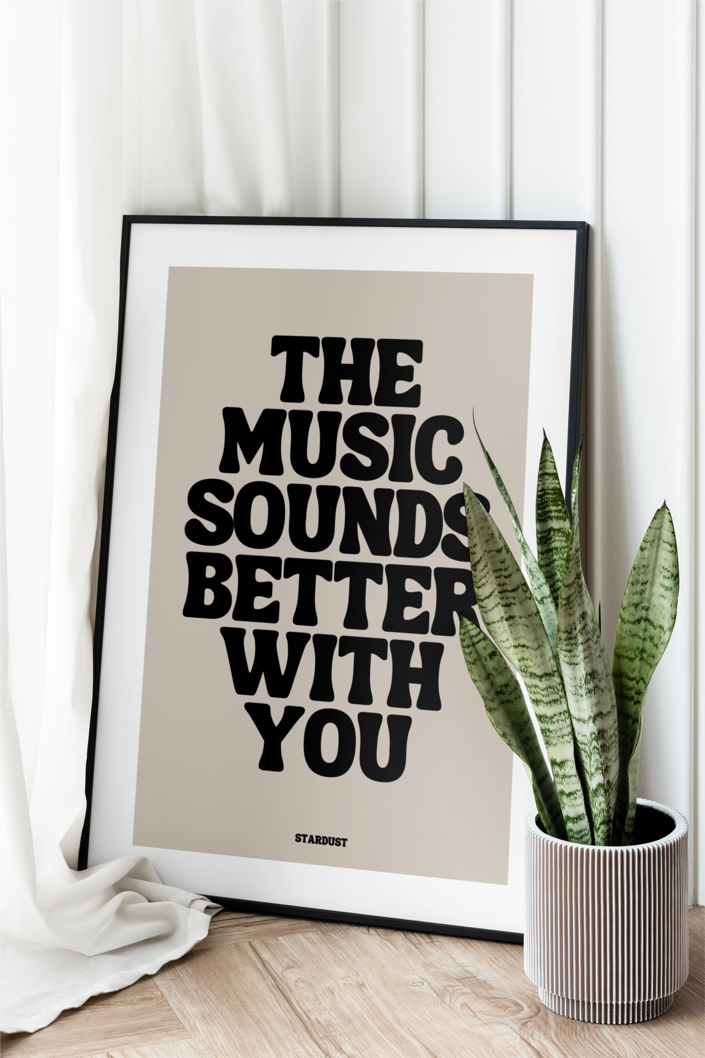 Stardust - The Music Sounds Better With You - Text Art