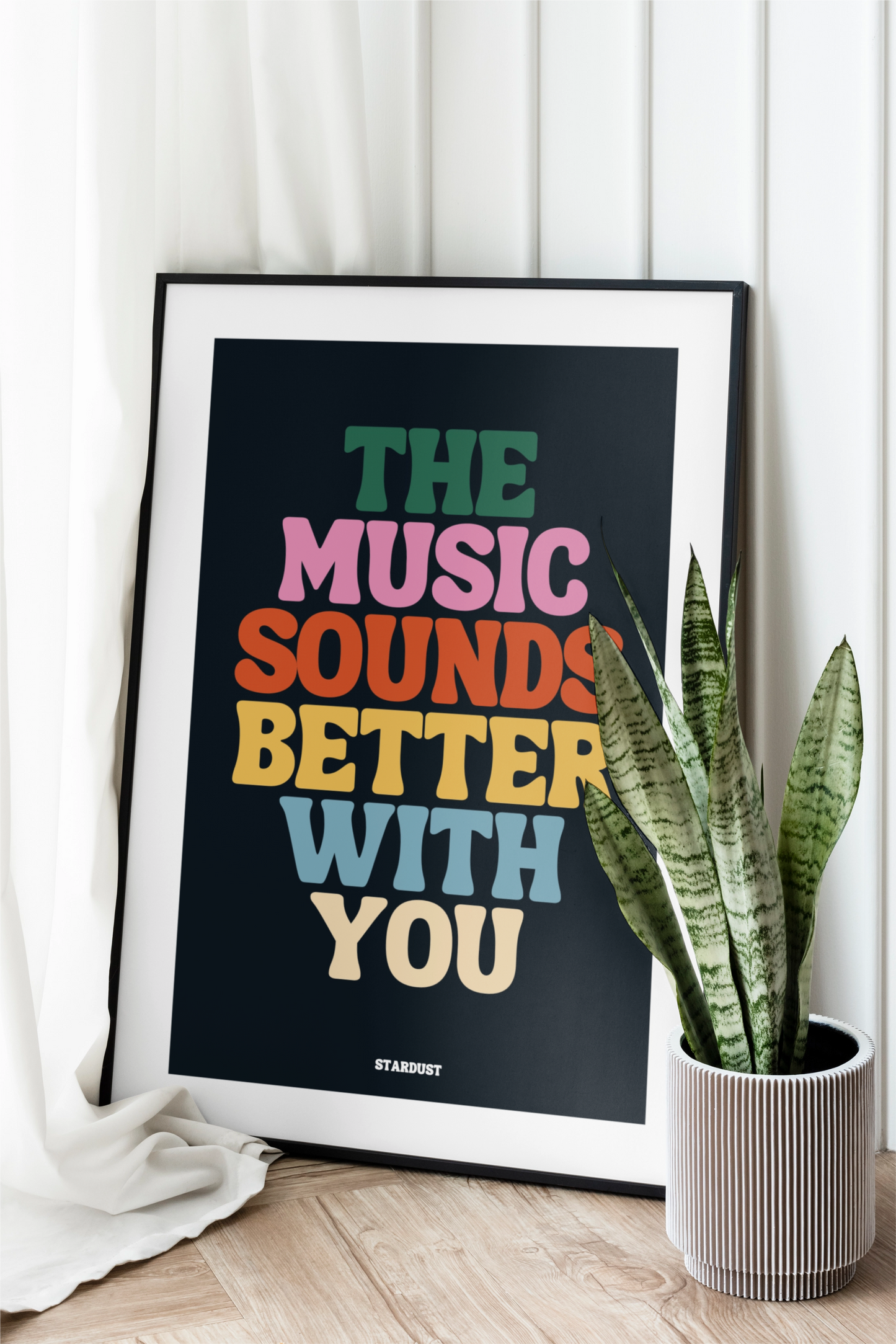 Stardust - The Music Sounds Better With You - Text Art