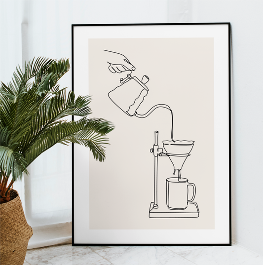 Filter Coffee - Line Art